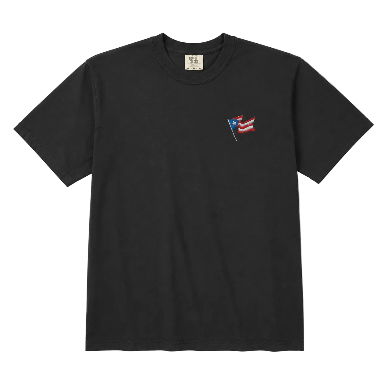 Boricua Flag Embroidered  Heavyweight Tee