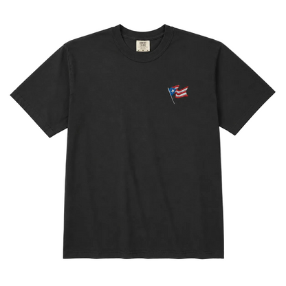 Boricua Flag Embroidered  Heavyweight Tee