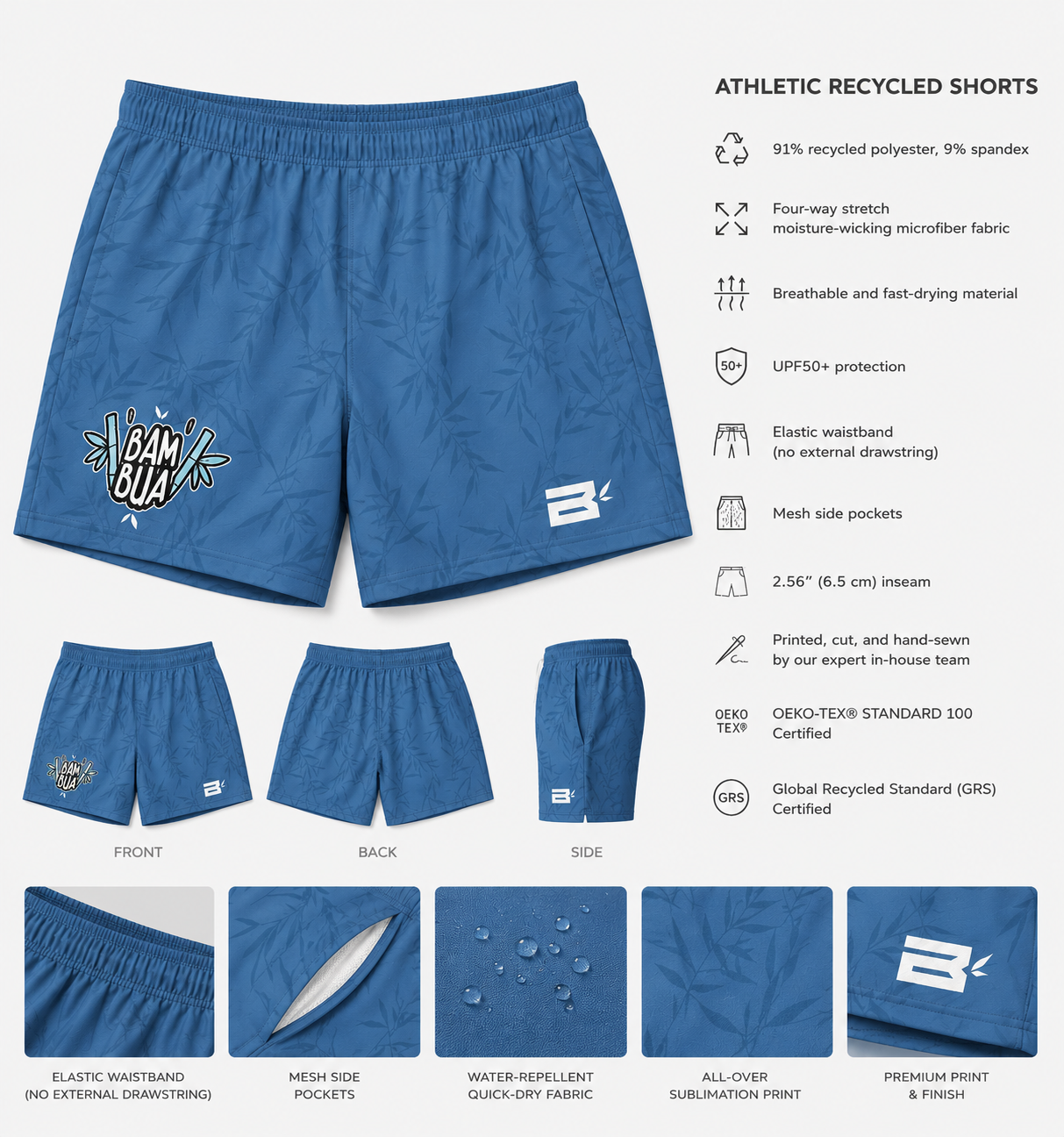 Bambúa UNISEX Sport Shorts