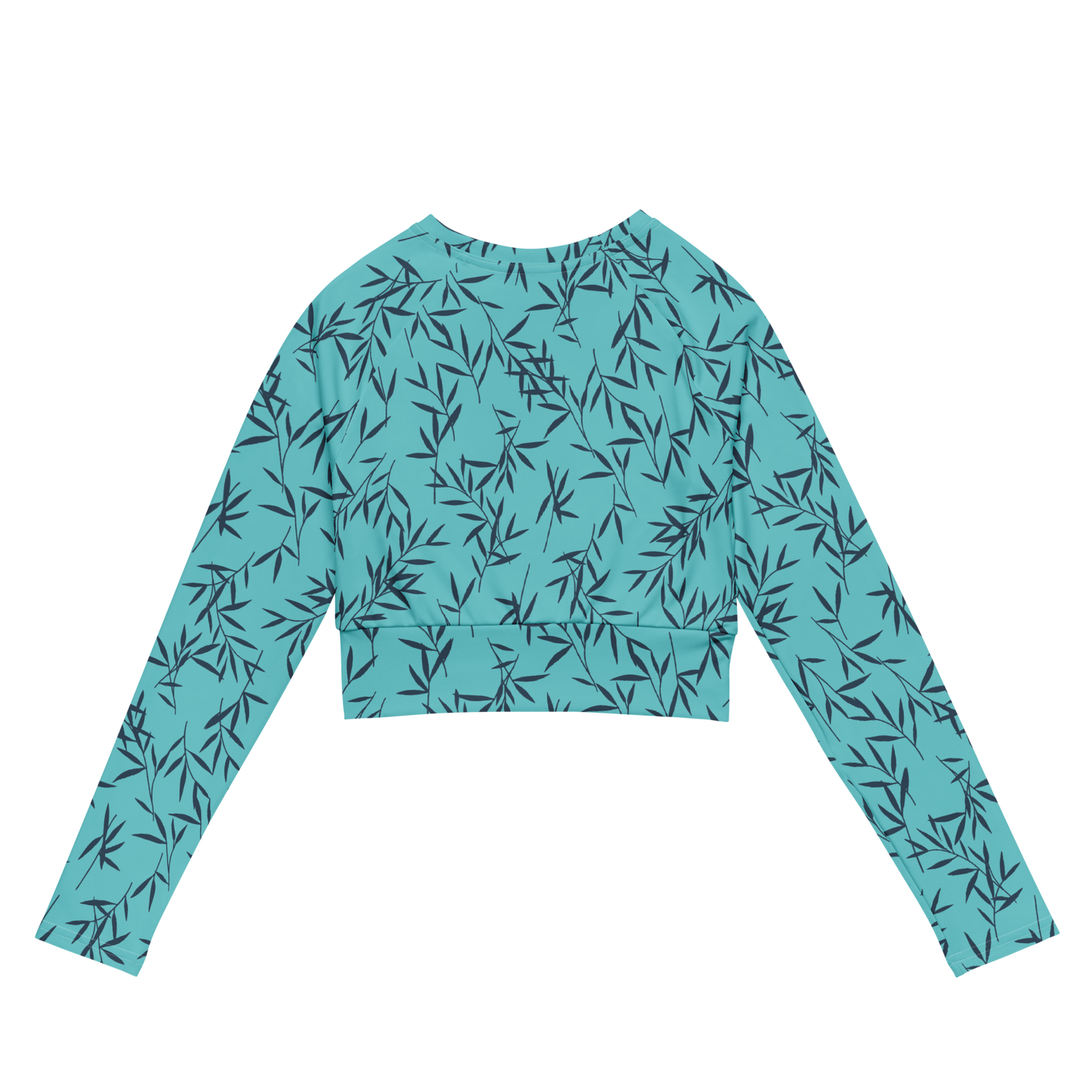 Bambua Pattern Long-sleeve Crop Top