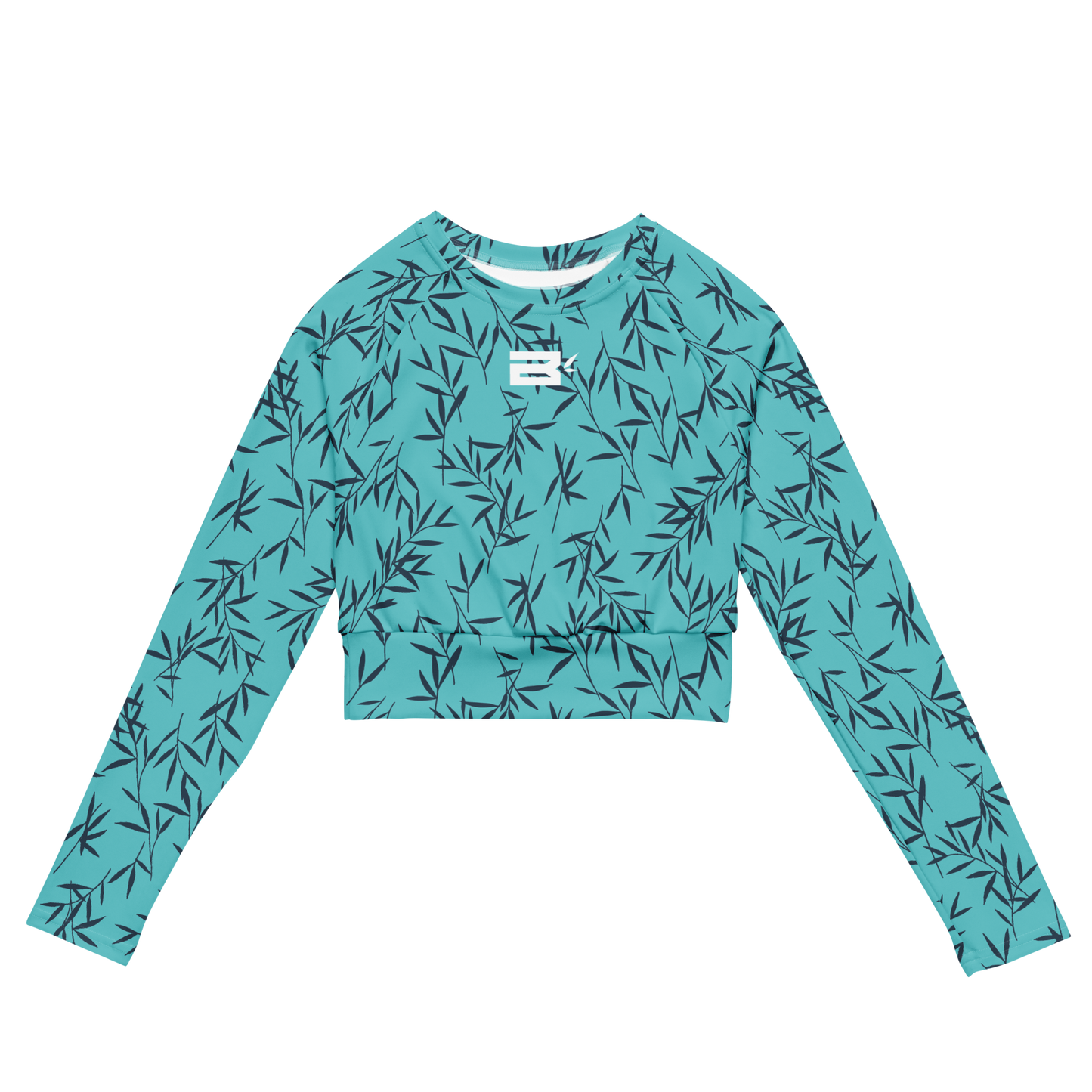 Bambua Pattern Long-sleeve Crop Top